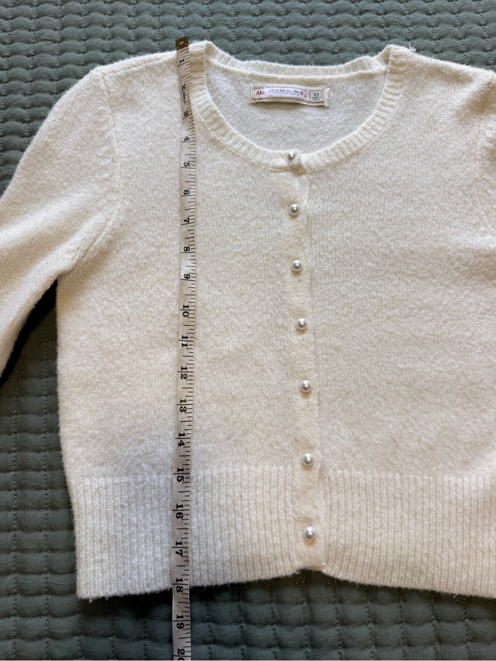 Vintage Abercrombie & Fitch Y2K Pearl Button Crew Neck Cardigan Size XS - Picture 4 of 5